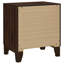 Ensemble de chambre avec grand lit 4 pièces Yels, revêtement gris, bois brun noyer-117055972