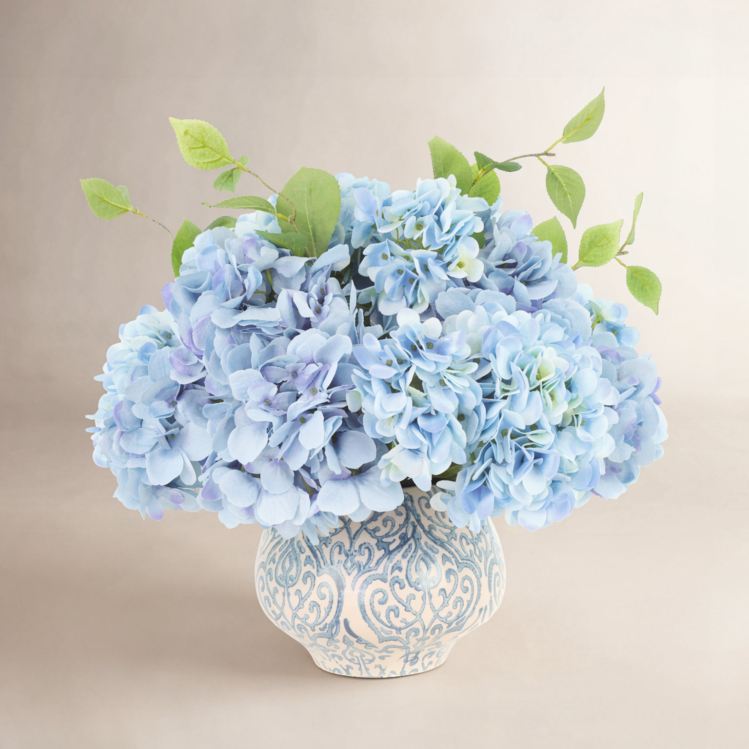 Keenum Hydrangea Floral Arrangement, Blue