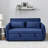 55" Modern Convertible Sofa Bed With 2 Detachable Arm Pockets, Velvet Loveseat Sofa With Pull Out Bed, 2 Pillows And Living Room Adjustable Backrest, Grid Design Armrests-1535931625