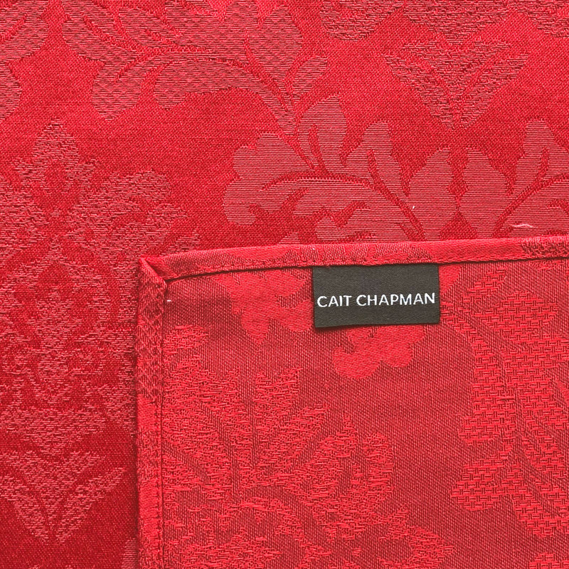 Serviette 18 po jacquard, Rouge