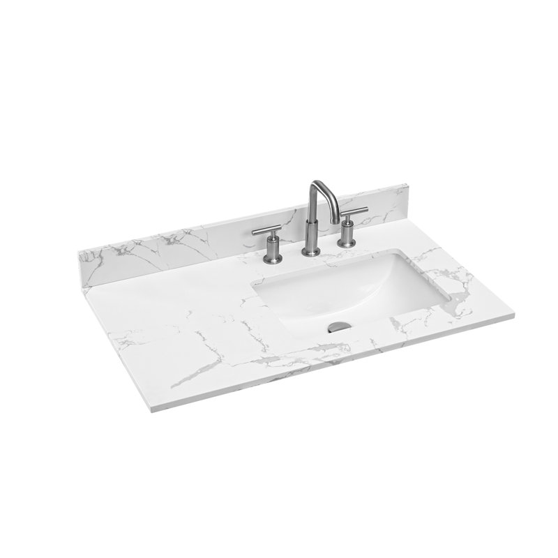 37" Single Bathroom Vanity Top With Sink