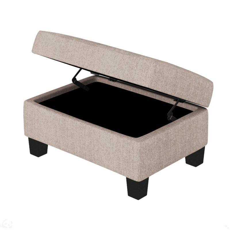 Islandia Upholstered L-Shaped Sectional with Ottoman Reversible, Brown