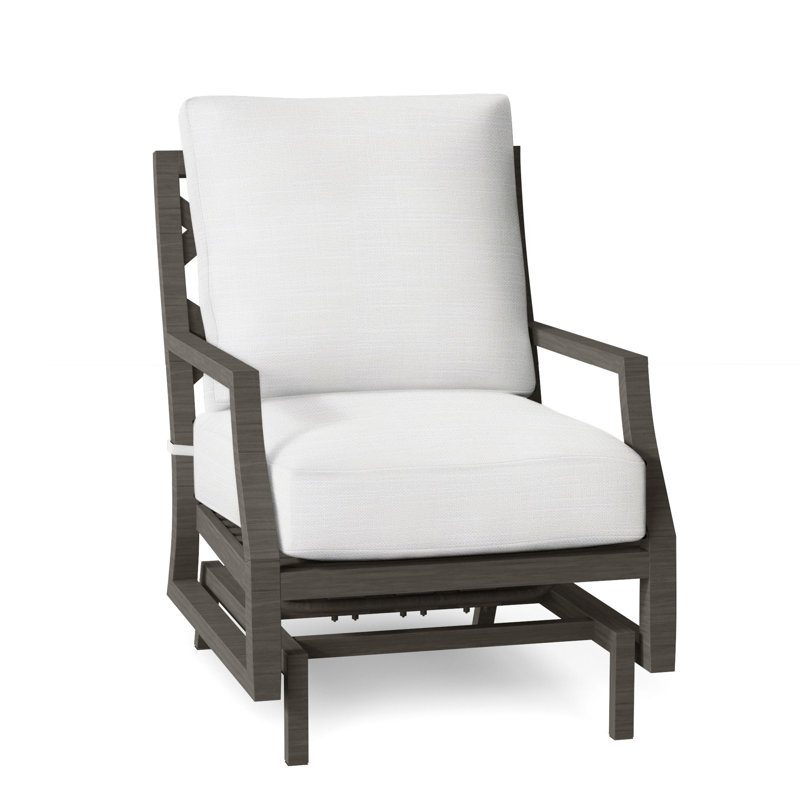 Lattice Arm Chair with Cushions, Linen Dove, No Welt