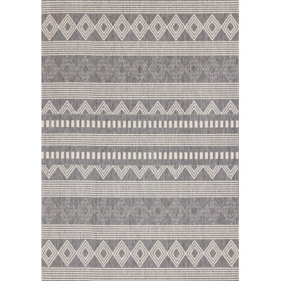 Tapis d'intérieur / extérieur gris Rahman Collection