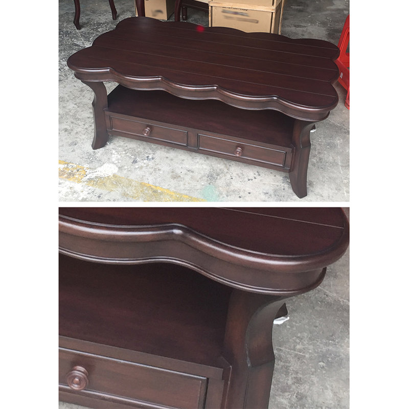 American Retro Style Coffee Table, Dark Brown, Dark Brown