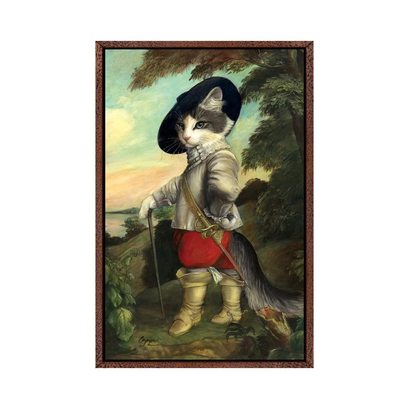 Widget In Boots by Melinda Copper - Painting on Canvas, 101.6 cm H x 66.04 cm W, Classic Wood Framed Canvas