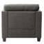 Élégant fauteuil d'appoint gris anthracite avec accoudoirs évasés et coussins très confortables en lin 3