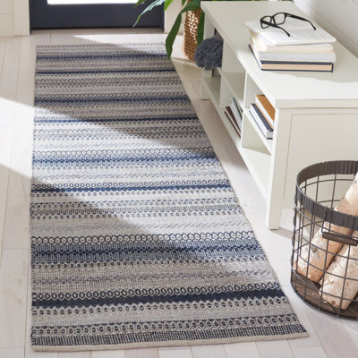 Jeanella Flat Weave Cotton Striped Rug
