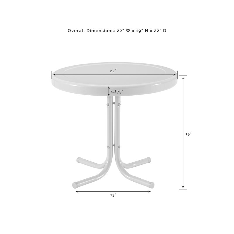 Ensemble de conversation en métal pour 2 personnes Burley, Satin rouge foncé