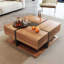 Pedestal Coffee Table with Storage-1814881476