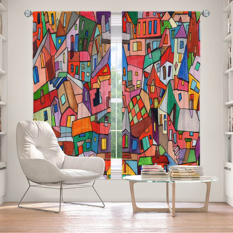 Room Darkening Curtain Pair, 40" W x 82" L
