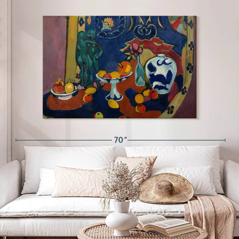 Fruit et bronze, H 34 po x l 51 po
