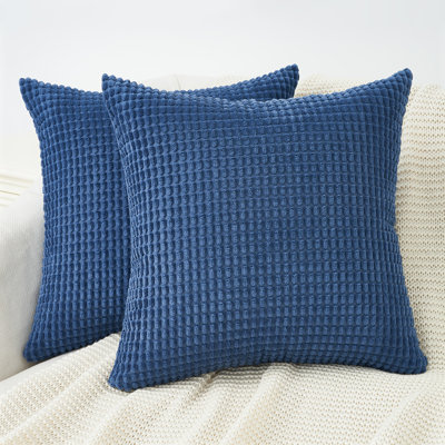 Housse de coussin carré en velours côtelé