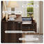 Buffet moderne avec grand tiroir, buffet de rangement avec tablette réglable, armoire d'entrée avec design ondulé, rangement parfait pour la salle à manger, la cuisine et le vestibule-1230659429