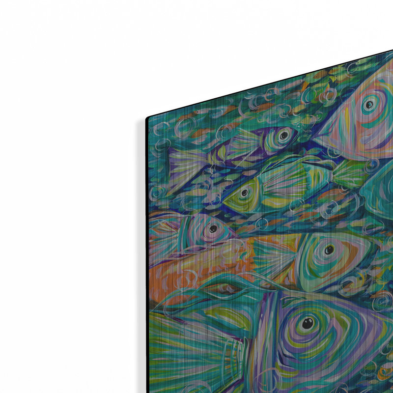 «School Of Fish» par Estelle Grengs, H 24 po x l 24 po