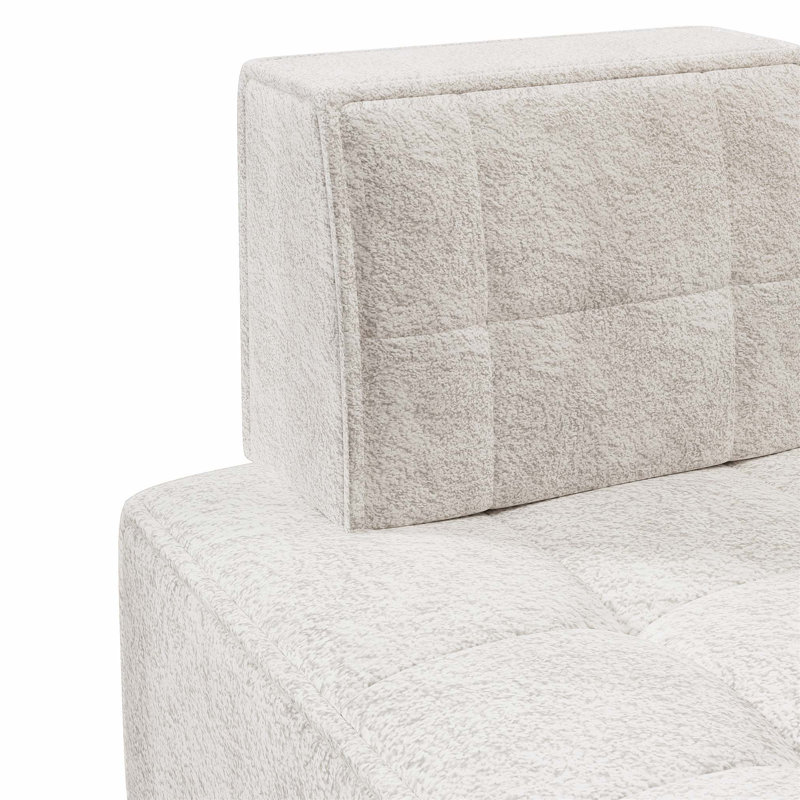 Canapé modulaire en sherpa avec un confort moelleux et une conception peu encombrante pour le salon, la chambre à coucher ou le bureau.