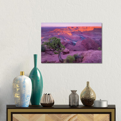 Colorado River Flowing Through Canyons Of Dead Horse Point State Park, Utah 1 Piece Wall Art on Canvas