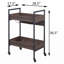 Walnut and Black Serving Cart