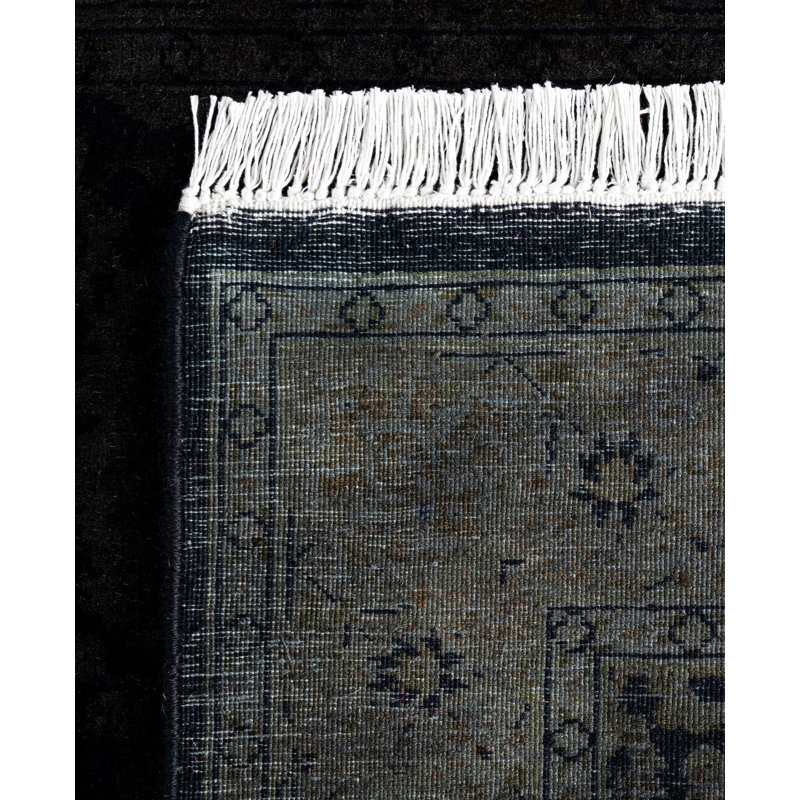 Overdyed One-of-a-Kind 2' 8" X 12' 2" Hand Knotted Area Rug