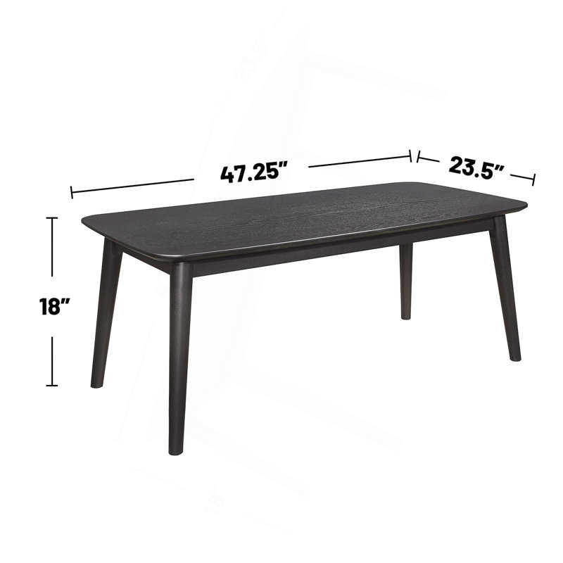 Ensemble de 3 tables basses rectangulaires, noir