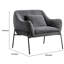 Fauteuil large en velours 32,9 po Bloch-1360432054