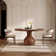 Gullveig Space-Saving Rotating Circle Dining Table With Lazy Susan Solid Wood Vase-Shape