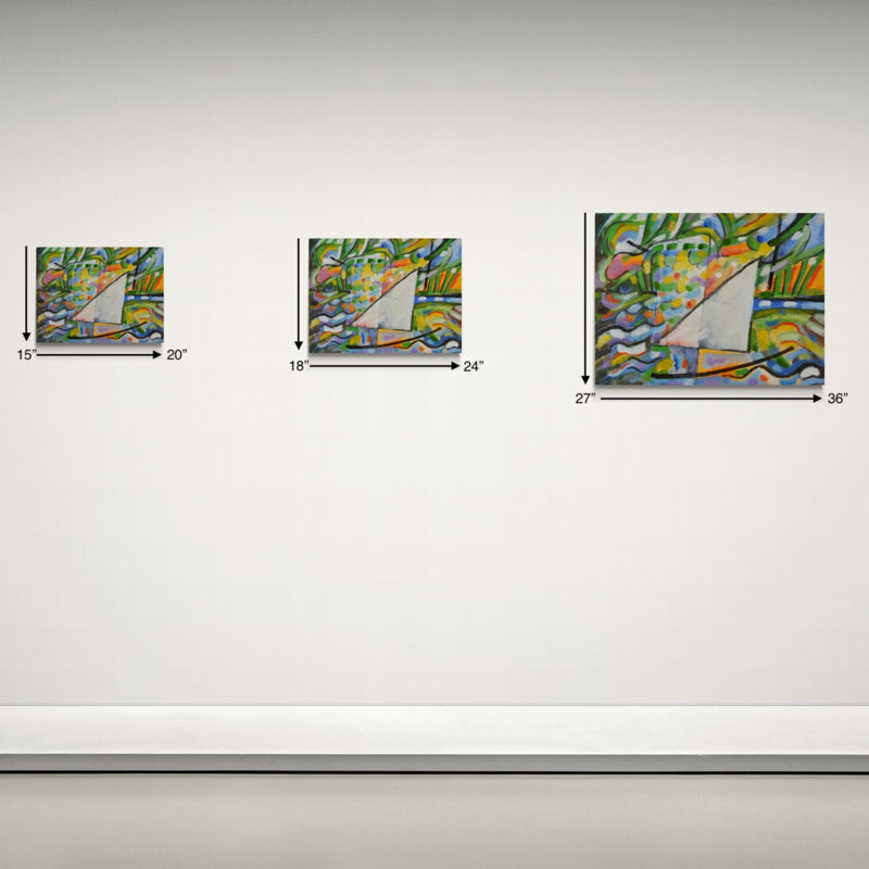 «Colorful Sailing - Fine Art, estampe numérique sur toile tendue avec châssis, 15" H x 20" W