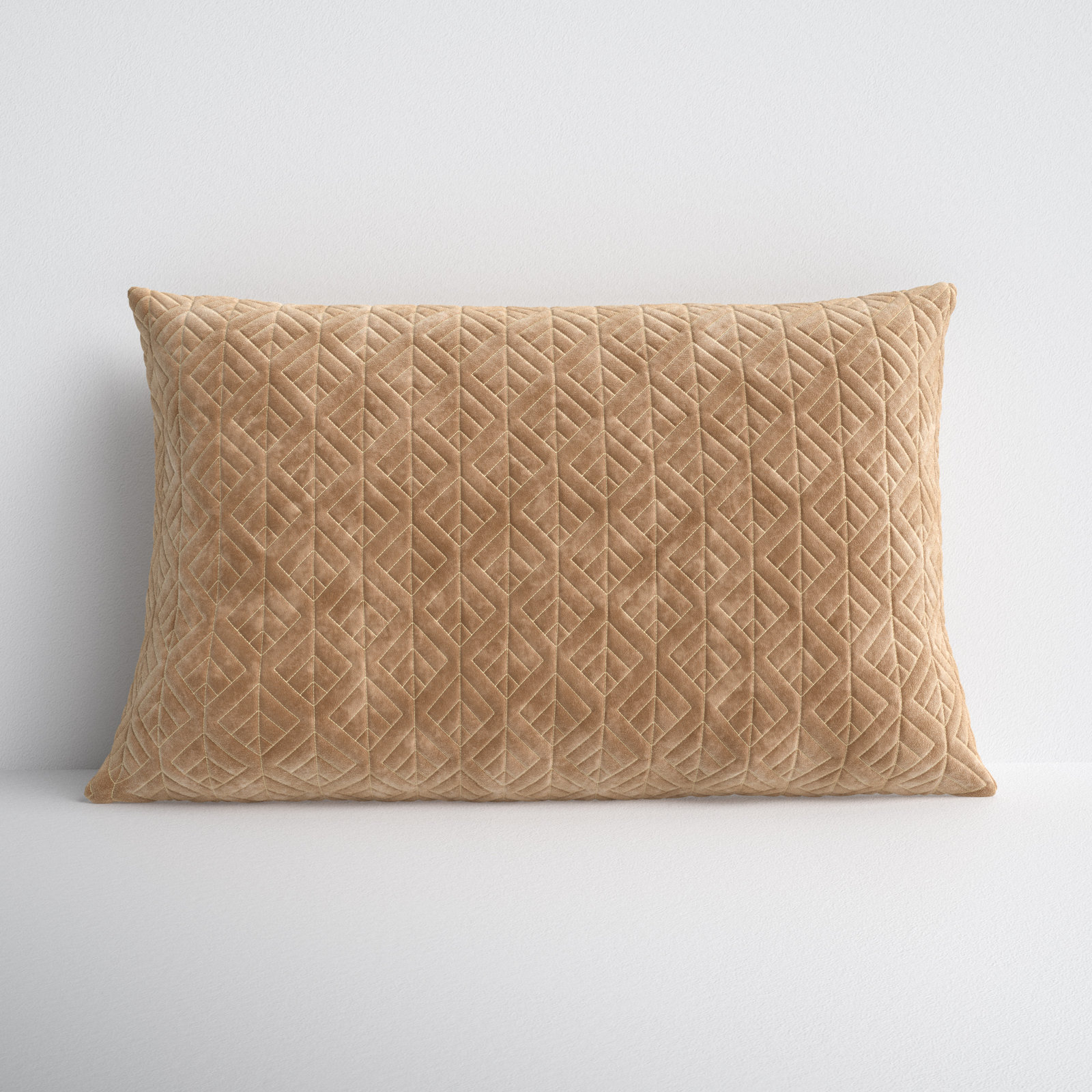 Gretchen Embroidered Cotton Lumbar Throw Pillow, Polyester/Polyfill