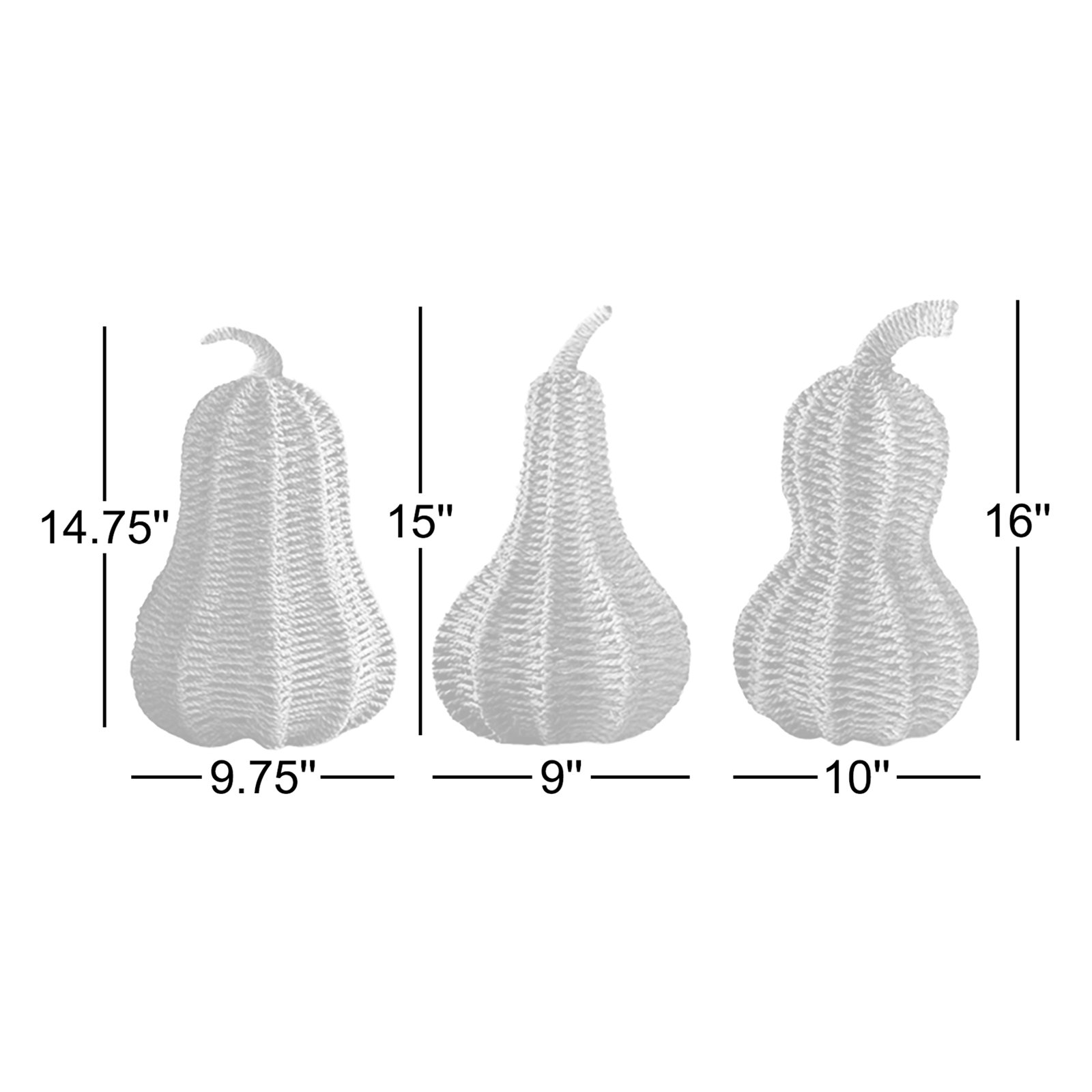 SET OF THREE WOVEN VINE GOURDS