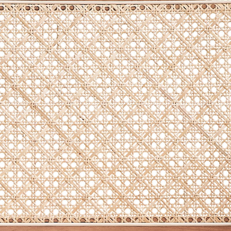 Chaise d'appoint naturelle avec siège respirant pour un look frais dans la maison, dossier beige moderne et cadre en bois élégant