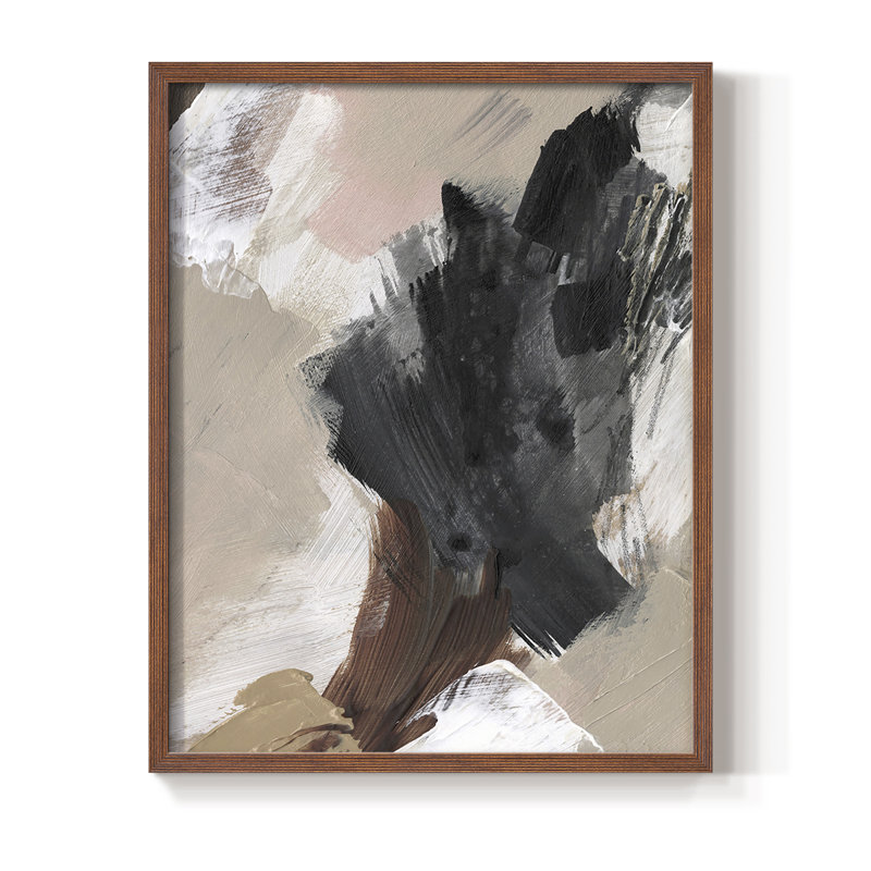 «Neutre non blanchi», reproduction encadrée IV - bois massif, Brun, H 14 po x l 11 po