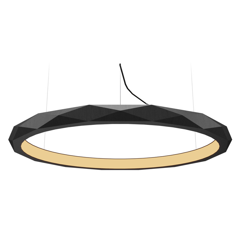 1 - Light LED Pendant, Organic Gray, 2.36" H x 39.37" W x 39.37" D