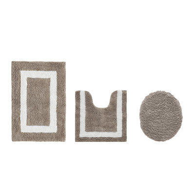 Atle Reversible Cotton Tufted Bath Rug Set