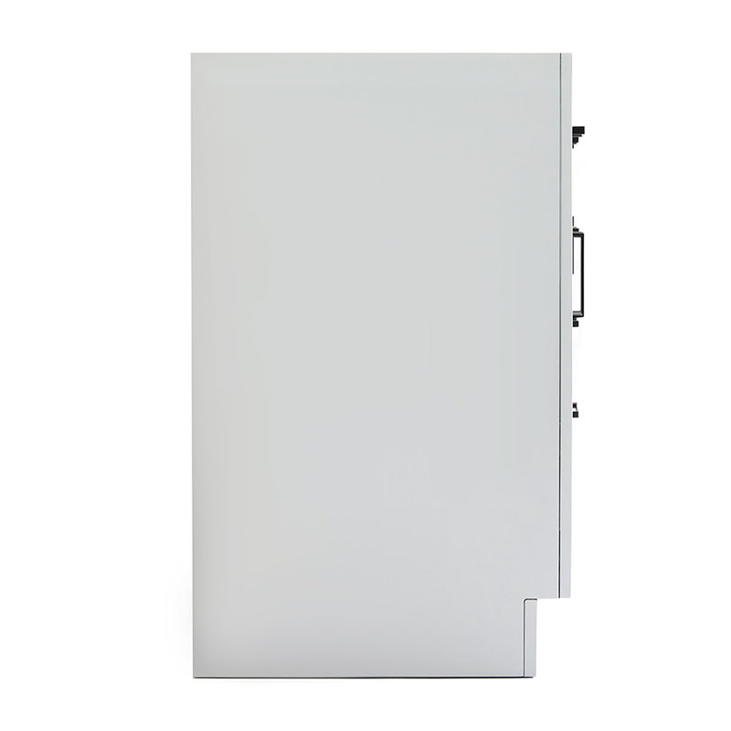 Ariel Hepburn 72 In. Double Sink Base Cabinet, Gray, Matte Black