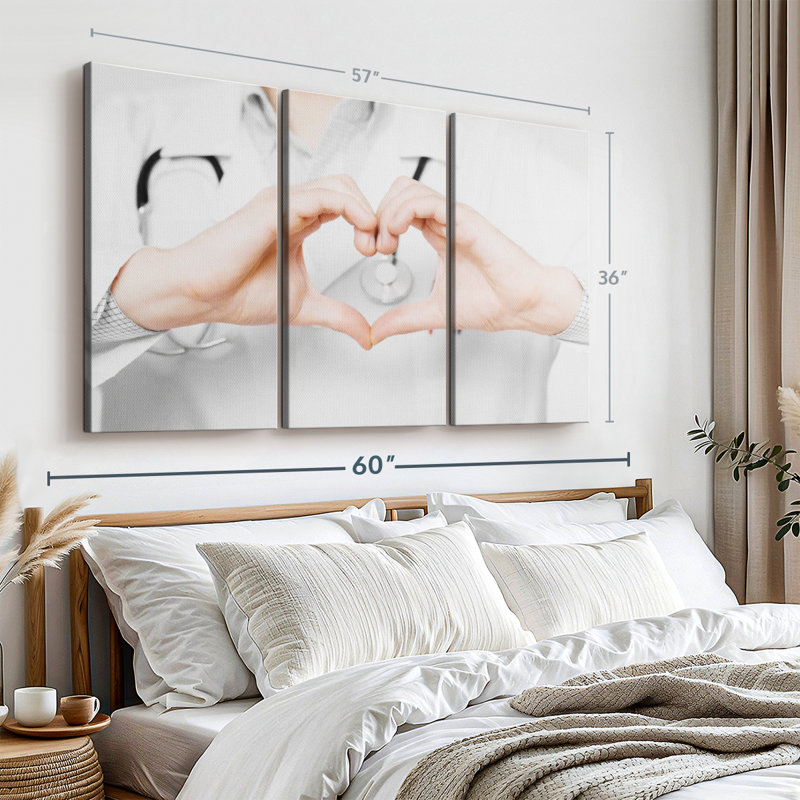 Impression romantique sur toile, H 36 po x l 57 po x P 1,25 po