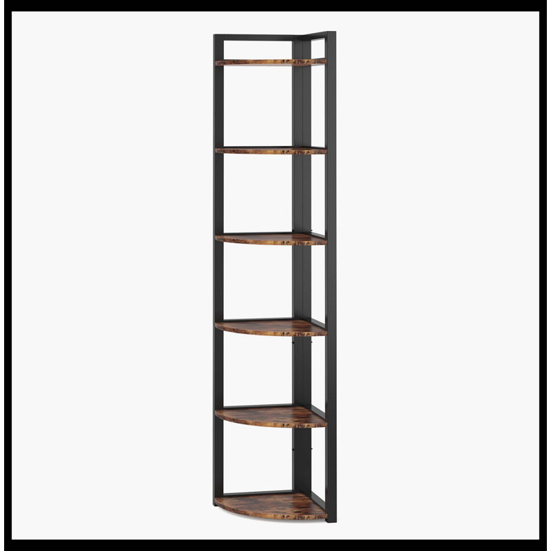 Étagère de coin à 6 niveaux, petite étagère de coin