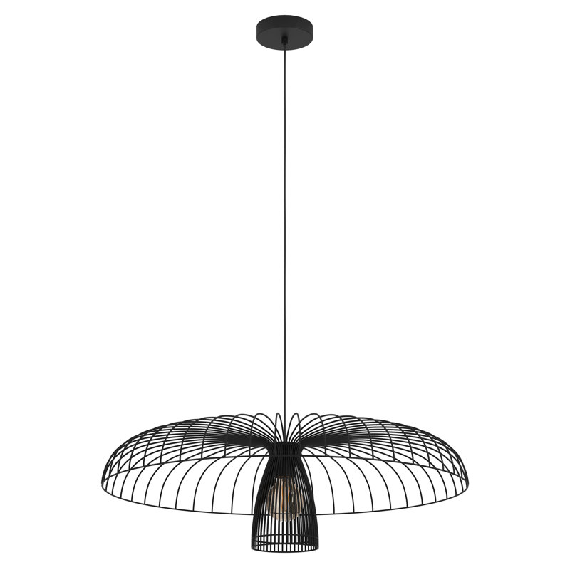 Anijha 1 - Light Satin Black Geometric Pendant