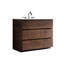 Meuble-lavabo élégant avec lavabo et trous de robinet, offrant un design élégant et un rangement fonctionnel-110488734