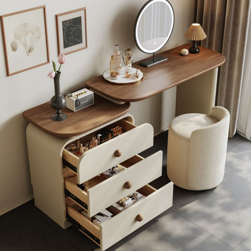Makeup Vanity with Light mirror,3 drawers,Power Outlet