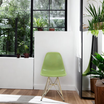 Chaise Krishauna Leffie avec pieds dorés