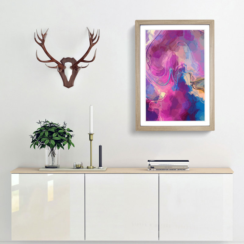 Life Lessons in Abstract - Picture Frame Graphic Art Print, 48cm H x 36cm W x 2cm D, Oak Framed