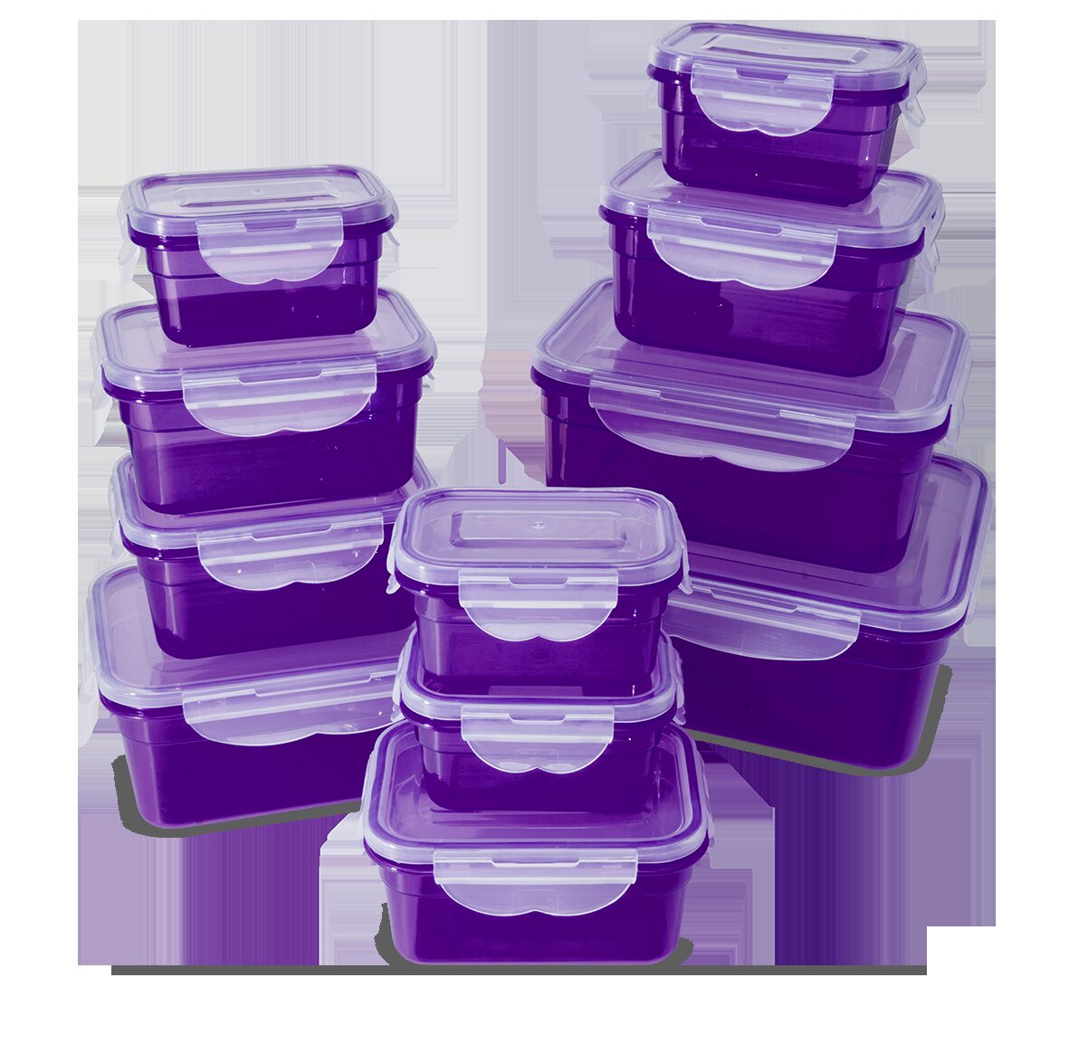 Aufbewahrungsboxen Luftdichte Frischhaltedosen-Set, Klickverschluss, Bewertungen Mit & ClearAmbient
