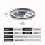 Ventilateur de plafond moderne avec lumières DEL orientables vers le haut et vers le bas à intensité variable avec télécommande-2041388962
