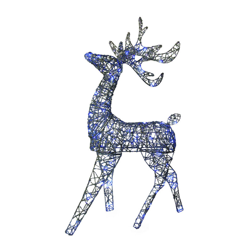 Cerf filé à lumières DEL, Noir