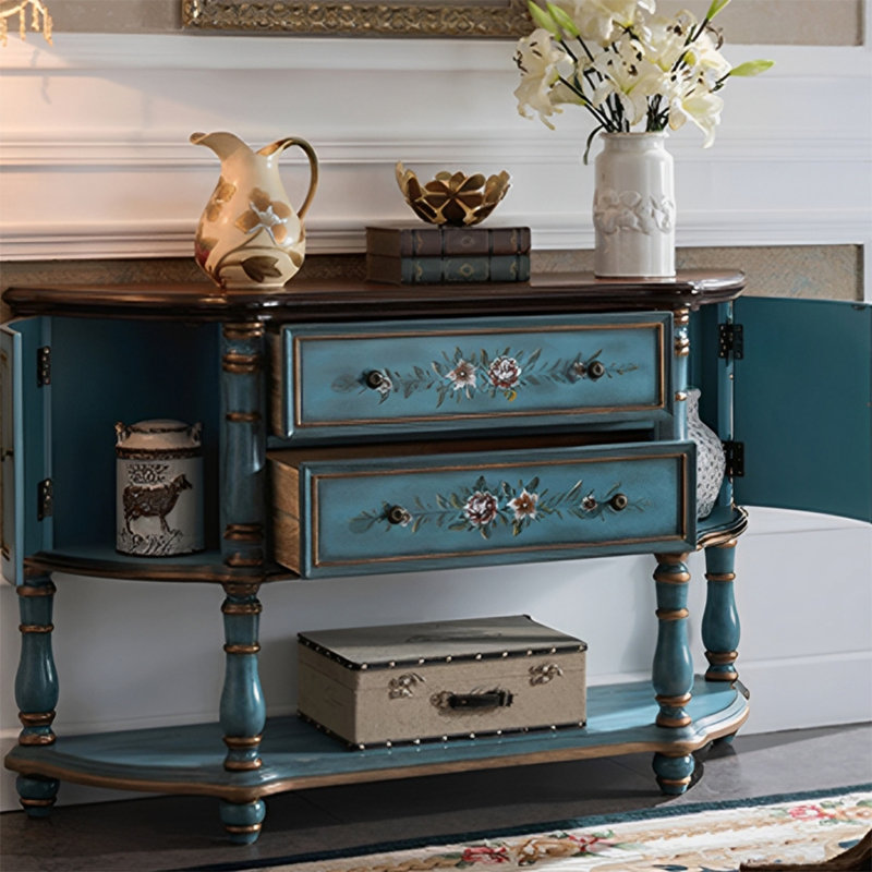 Console American Retro, H 34,25 po x l 55,12 po x P 15,75 po