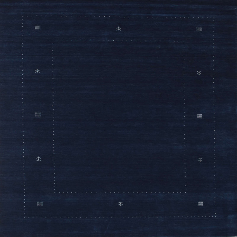 Tapis contemporain brun, Carré 5 pi