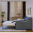 Twin size sofa bed with three LED lights, adjustable headboard with storage-556764584