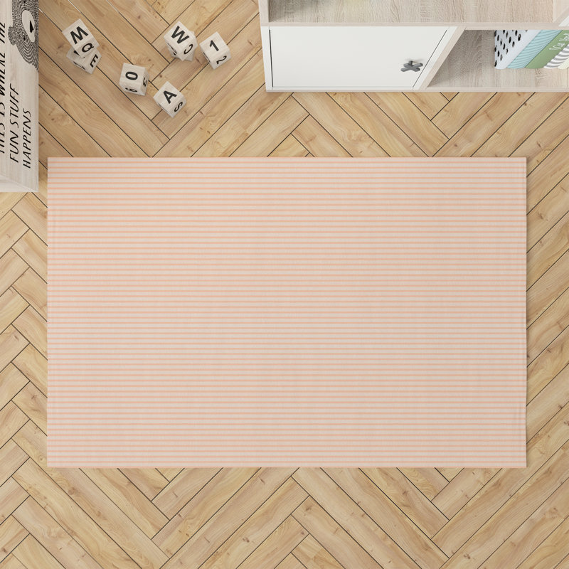 Stia Kids Play Mat, Rectangle 5' x 7', Peach/Orange