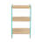 Three-layer bedside cabinet: mdf with wood stickers, tempered glass sides, simple elegant design, ample storage (110 characters)