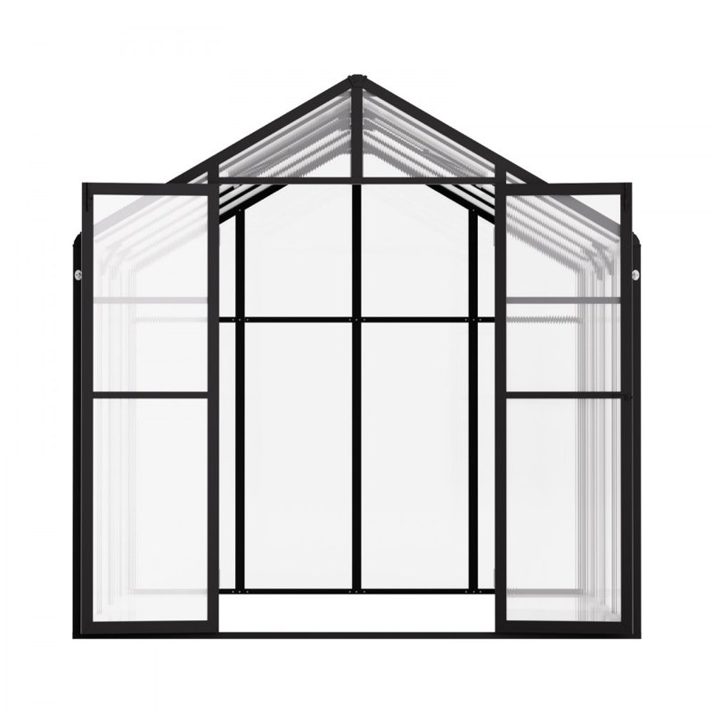 Serre de jardin en polycarbonate pour l'extérieur, 113.76" 
